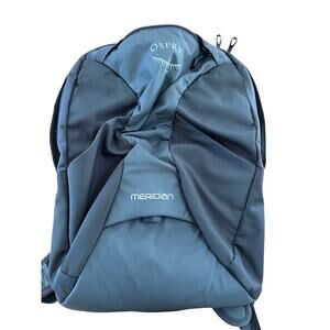Osprey Meridian Daypack Backpack Charcoal Grey Lime Green Trim Hiking Travel